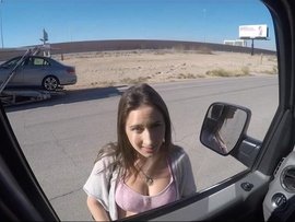 Hitchhiking Hottie Takes Cock In Exchange For A Ride