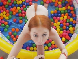 Huge Cock And A Tiny Redhead Make A Great Scene