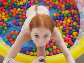 Huge Cock And A Tiny Redhead Make A Great Scene