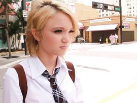 Stunningly Sexy Schoolgirls Fuck A Big Dick Together